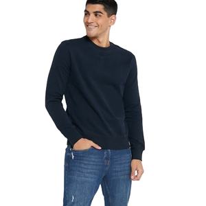 Pull pour hommes personnalisé de haute qualité OEM ODM motif col gaufré anti-rétrécissement pull tricots sweat motif solide col rond - Product Image 1