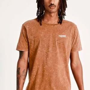Ropa de calle Último diseño Hombres Lavado ácido Camisetas Color sólido Tamaño adulto Hombres Lavado ácido Camisetas - Product Image 5