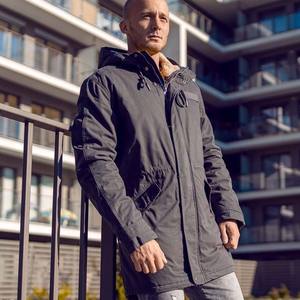 Men Heavyweight Parka Jacket Coat With <b>Detachable</b> Hood Water Resistant Warm Parka Jacket Windproof Padded Puffy Coat - Product Image 2