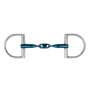 Tapis de selle en mousse Eco Blue D Ring Snaffle Double Joint avec des caractéristiques durables Produits pour chevaux - Product Image 1