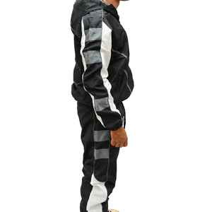 Conjunto de Sudadera con Capucha y Pantalones Cortos Deportivos Personalizables en Color Negro con Logotipo, Transpirables, Resistentes al Viento, con Chaqueta con Capucha Elegante - Product Image 4