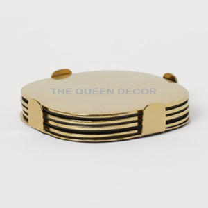 Ensemble en bois de quatre sous-verres avec support en fer Taille et formes personnalisées Sous-verre en bois à un prix abordable - Product Image 5