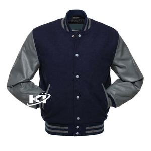 Chaqueta clásica nueva de alta calidad para hombre, chaquetas universitarias con letras personalizadas y mangas de cuero para hombre, a la venta - Product Image 2