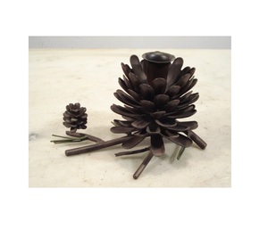 Aluminium Brances Bird <b>Pinecone</b> Candle Holder - Product Image 4