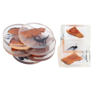 Posavasos de Resina con Tema Oceánico Estilo Ángel de la Mejor Calidad, Hechos a Mano con Epoxi Azul, Duraderos para Ambiente Playero, Decoración del Hogar, Decoración de Bodas, India - Product Image 5