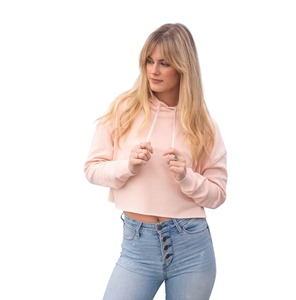 Sudadera Corta Multicolor de Alta Calidad para Mujer, Personalizada, Estilo Urbano, Invierno, con Logotipo Frontal, Capucha, Transpirable, Poliéster/Algodón - Product Image 3