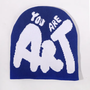 Diseñador personalizado Unisex suave sombreros de invierno con Jacquard Logo bordado a mano Beanie Hat con deporte etiquetas personalizadas al por mayor - Product Image 5