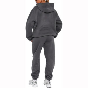 Survêtement vierge avec logo personnalisé Survêtement de survêtement unisexe Ensemble 2 pièces pour femmes Sweat-shirt décontracté Survêtement Jogger Survêtements pour femmes - Product Image 4