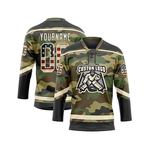 Maillot de hockey miniature personnalisé avec logo personnalisé Impression par sublimation Nouveau design Uniforme et maillot de hockey sur glace - Product Image 2