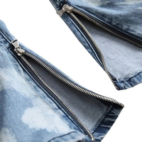 Jean d'hiver pour homme de qualité supérieure, délavé, uni, tendance, prix de gros, denim déchiré et vieilli sur mesure