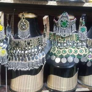 Juegos de Joyería Vintage Afgana Kuchi de Última Moda al por Mayor, Nuevo Diseño de Collar y Aretes Hechos a Mano con Aleación como Material Principal - Product Image 2