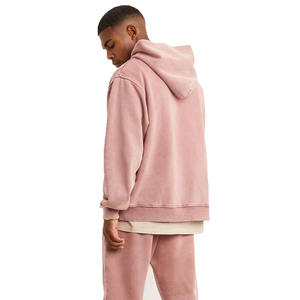 2024 unisexe personnalisé 100% coton à capuche surdimensionné et lourd brodé Logo épais à capuche pour hiver hommes Logo à capuche - Product Image 4