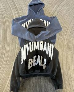 Sudadera con capucha con cremallera Vintage 2025 para hombre bordado desgastado 100% algodón cómodo ajuste Regular de alta calidad para ropa de otoño - Product Image 4