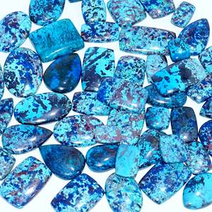 พลอย Azurite ธรรมชาติอัญมณีหลวมอัญมณีหลวมขายส่งจำนวนมากรูปร่างผสมและอัญมณีธรรมชาติที่ดีสำหรับการทำเครื่องประดับ - Product Image 5