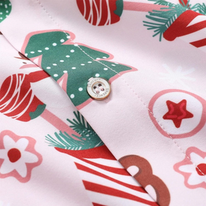 Camisa Hawaiana Floral para Hombre y Mujer, Manga Corta, Ecológica, de Secado Rápido, Transpirable, con Botones, Informal, para Playa, Vacaciones, Navidad - Product Image 3