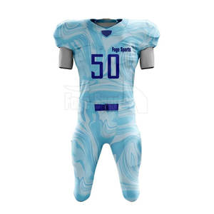 Nuevo diseño personalizado transpirable manga corta uniforme de fútbol americano para hombres alta calidad 100% poliéster - Product Image 1