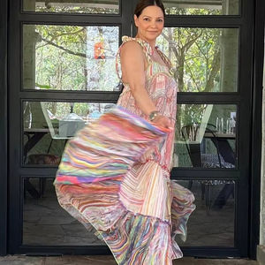 Robe courte en coton indien fait à la main tenue de fête élégante naturelle pour l'été vêtements de plage cadeau de mariée cadeau femme personnalisé - Product Image 1