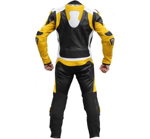 Tenue de moto en cuir pour hommes, vestes en cuir, veste et pantalon de moto, vêtements de sport - Product Image 4