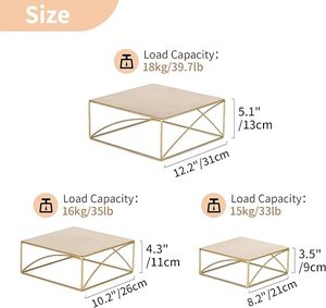 2024 Latest TW Square Handmade Metal Cake Stand High Quality Gold Polish Wholesale Price Set of 3 Cake <b>Tools</b> - Product Image 2