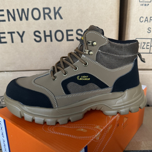 Light Weight <b>Steel</b> Toe Safety <b>Boots</b> Factory Use Anti-Slip Genuine Leather Upper Industrial Protective <b>Work</b> Shoes Anti-Puncture - Product Image 1