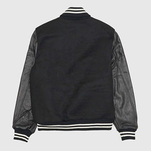 Chaqueta Varsity personalizada para hombre 2025, tela duradera de alta calidad, Mangas de cuero de retazos, estilo informal, chaqueta con letras de talla grande - Product Image 3