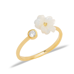 Flower Minimalist Summer Collection <b>Adjustable</b> Women Wedding <b>Ring</b> 925 <b>Sterling</b> <b>Silver</b> Jewelry - Product Image 5