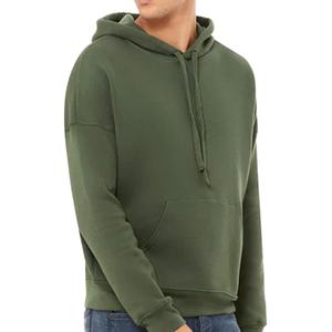 เสื้อฮู้ดผู้ชายสีเขียวโอลิเวอร์สำหรับฤดูใบไม้ร่วงและฤดูหนาวกระเป๋าจิงโจ้ทรงหลวม - Product Image 1