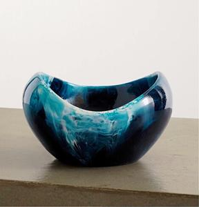 Bol et plat de service en résine d'articles de luxe - Passe au lave-vaisselle, design moderne européen personnalisable pour la maison et les fêtes - Product Image 2