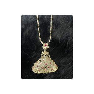 Pendentif et boucles d'oreilles en diamant véritable 100% fabriqués en 18kt avec du rubis naturel avec des diamants naturels de 6,23ct bijoux de mode - Product Image 4