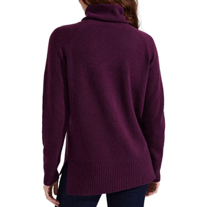 Pull-over col roulé en laine mélangée épaisse pour femme, style décontracté, haut long, idéal pour l'automne ou l'hiver - Product Image 4