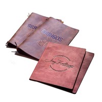 Kustom logo Restoran sampul kulit Folder Menu Binder