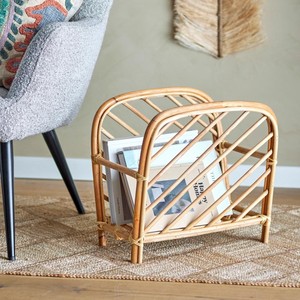 Porte-revues en rotin naturel fabriqué à la main Porte-revues en rotin longue durée pour le stockage à domicile - Product Image 4