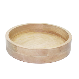 Utensilios de cocina de forma redonda, cuenco de madera de Acacia, diseño moderno Natural, cuenco para servir alimentos, ensalada, cuenco para mezclar, vajilla hecha a mano, personalizar - Product Image 3