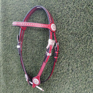 Conception personnalisée en cuir de vachette Western Headstall Western Bride avec Floral sculpté à la main Exportateurs indiens au meilleur prix - Product Image 4