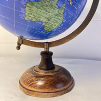 Meilleur prix de gros Base en bois Carte du monde Globe étude Globe géographique Globe nautique terrestre Home Office Tabletop Decorate