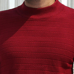 2024 Top Bán Nhà Sản Xuất Tùy Chỉnh Jacquard Áo Len Người Đàn Ông Đan Áo Thun Dài Tay Áo Dệt Kim Áo Len Cho Nam Giới - Product Image 1
