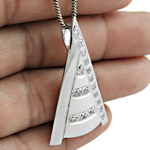 เครื่องประดับแฟชั่นหรูหราดีไซน์เรียบง่าย925จี้สร้อยคอเงินสเตอร์ลิงเครื่องประดับชั้นดีสำหรับเธอ - Product Image 2