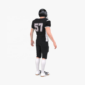 เสื้อฟุตบอลสตรีทแวร์สุดเทรนดี้ พิมพ์ลายโลโก้ ดีไซน์ตาข่ายแบบครอป เสื้อเจอร์ซีย์อเมริกันฟุตบอล โพลีเอสเตอร์ 100% ระบายอากาศได้ดี แห้งเร็ว - Product Image 3