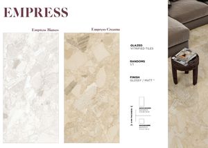 Carreaux en porcelaine émaillée antidérapante moderne de conception italienne Empress Creama pour l'usage intérieur - Product Image 2
