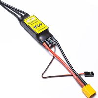 Controlador de Velocidad Electrónico Unidireccional (ESC) de 40A, 2-6S LiPo, sin Escobillas, con BEC, Conector XT60 y 4.0mm para Drones y Aviones RC