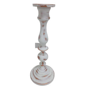 Ensemble de 2 bougeoirs en aluminium bougeoirs antiques en cuivre blanc ouvert pour salon et décoration de mariage faits à la main en vrac - Product Image 2