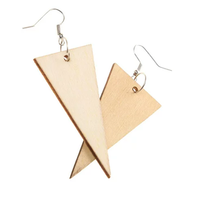 Pendiente con forma de gota de diseño de madera al mejor precio, accesorios únicos para niñas, pendientes de joyería de moda, producto de Venta caliente - Product Image 1