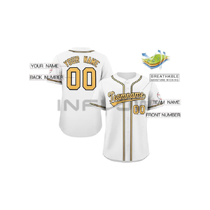 Diseños de uniformes 100% poliéster personalizado Softball y béisbol Jersey equipo juvenil patrón sublimación conjuntos ropa de béisbol - Product Image 3