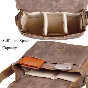 Bolsa de Cámara de Cuero OEM/ODM de un Solo Color, Bolsa de Mensajero de Moda para Cámara, en Venta - Product Image 3