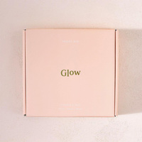 Kit de lèvres d'impression de conception personnalisée boîte postale d'emballage boîte postale en carton ondulé rose de petite taille avec logo en feuille d'or