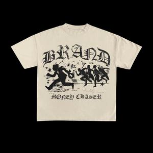 Chemises de sport personnalisées imprimées uniques, 100% coton, col rond, t-shirts amples pour hommes - Product Image 5