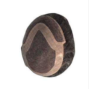 Perruque Taz Hair BD en cheveux humains, ondulée, prothèse, 100% cheveux chinois Remy, toupet à dentelle frontale avec base mono - Product Image 3