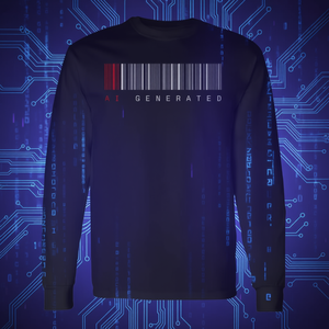Camiseta de Manga Larga Generada por IA, Camiseta Promocional de Robots y IA - Product Image 3