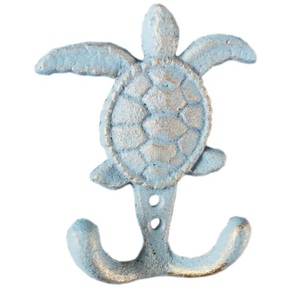 Crochets pour manteau et chapeau en fonte fabriqués à la main avec bouton en céramique noire - Product Image 2