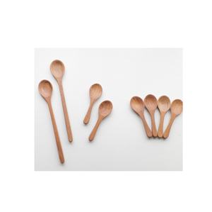 Mini cuillère à café en bois Design classique Mini cuillère à fourchette en bois écologique pour une utilisation en cuisine ou des cadeaux - Product Image 4